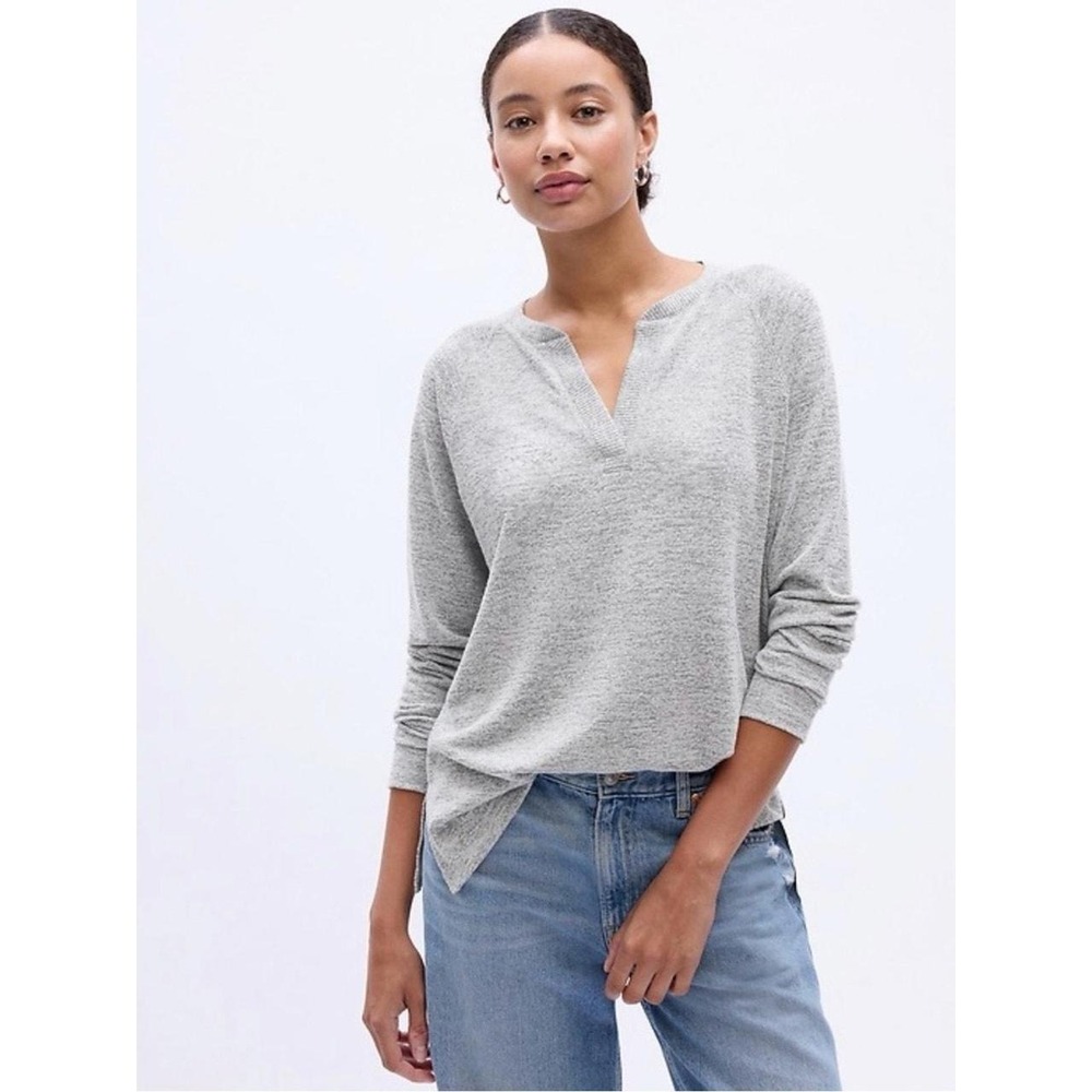 GAP Softspun Split Neck Tunic Top